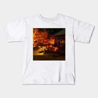 Photography - Japanse fall at night Kids T-Shirt